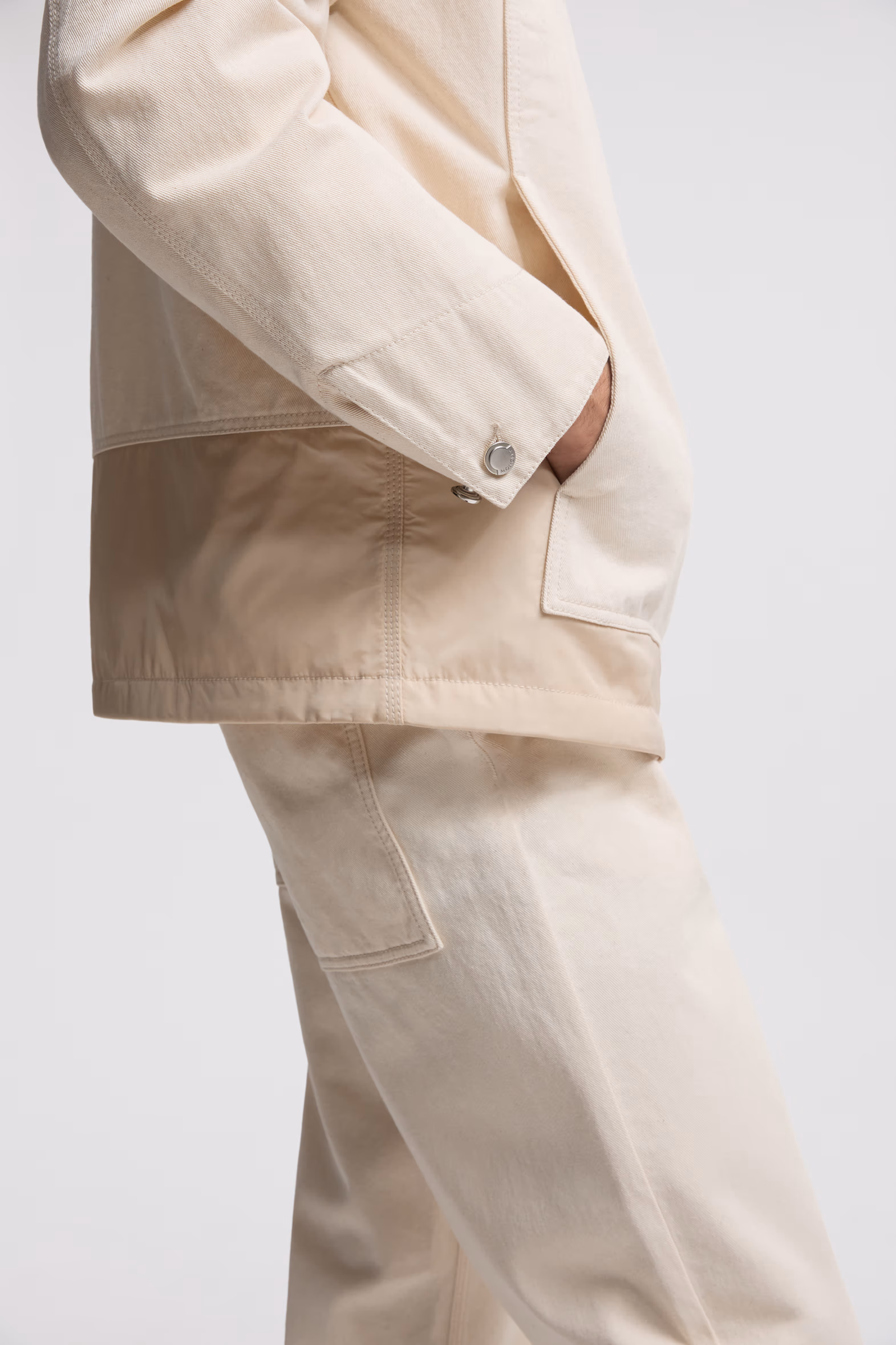 Ormoy Denim Down Shirt Jacket Men White Ivory Moncler 6